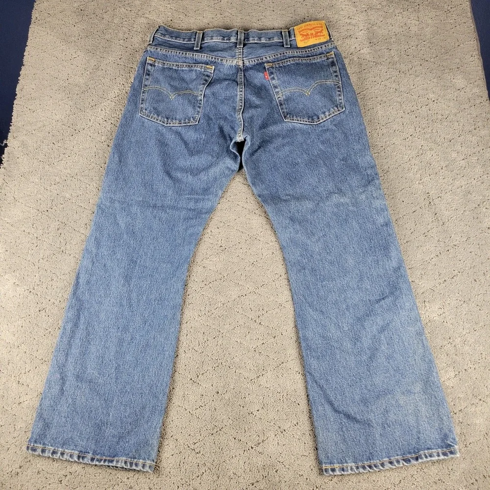 Levis 517 Jeans Mens 38x30 Blue Bootcut Medium Wash Mid Rise Workwear Denim